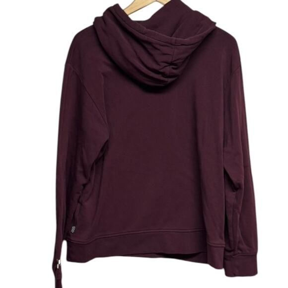 Vans Checkered "Vans" Logo Maroon Pullover Pocket Fleece Hoodie Size Large - Picture 3 of 10